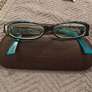 Lafont Parisian black with turquoise blue frames